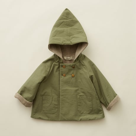 【 eLfinFolk 20AW 】elf coat（elf-202F47）"コート” / sage green / size 110-130