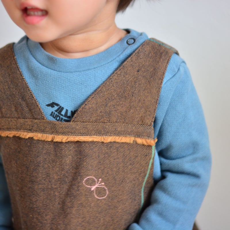 ミナペルホネン 21AW 】ZA3305P choucho “サロペット” / brown