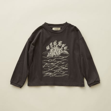 【 eLfinFolk 20AW 】MIRAgE town long sleeve-T（elf-202J01）"カットソー" /charcoal / size 80-100