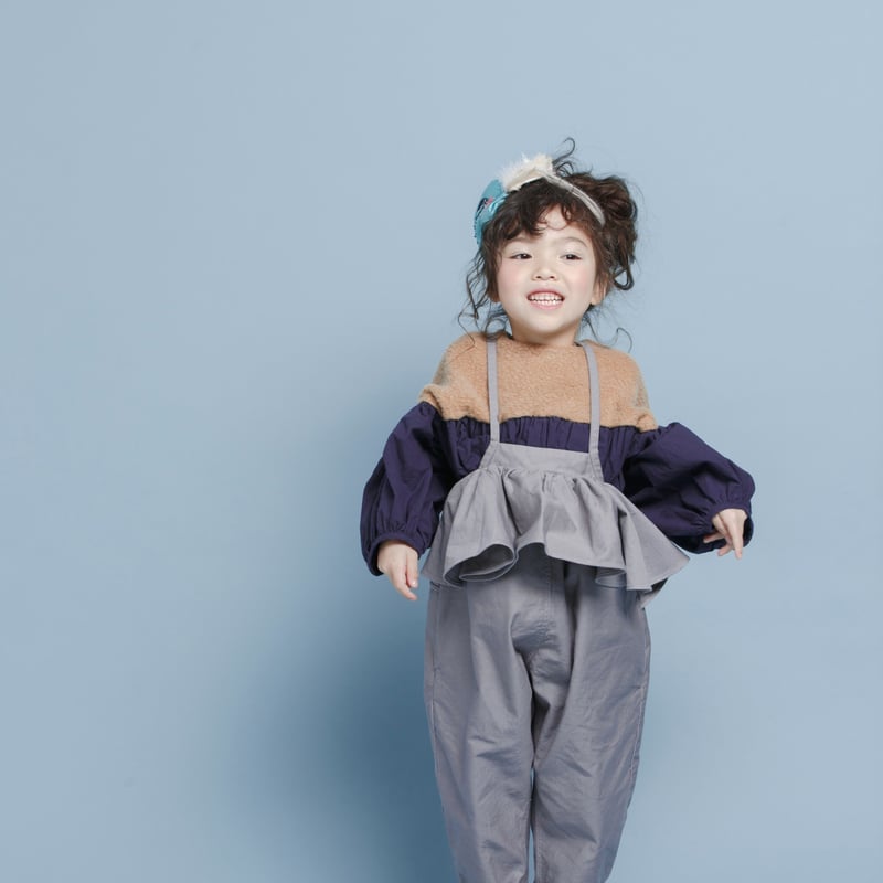 folkmade 16AW / サロペット 【 グレー / size M（5-8歳）】 | P