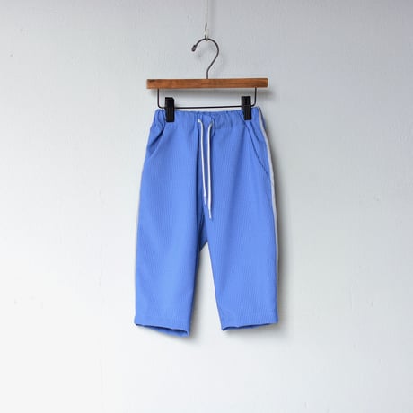 【 MOUN TEN. 2020SS 】sheersucker side line pants [MT201013-b] / blue / 0（150-160)