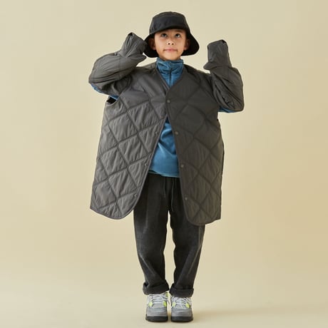 【 MOUN TEN. 21AW 】quilt mitten coat "コート" / チャコール / 0（150-160)