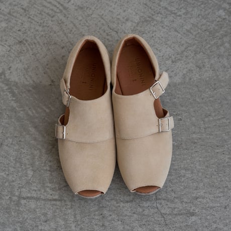【 UNIONINI 2019SS 】UN02-1 double monk strap shoes / Beige  / 20 - 21cm