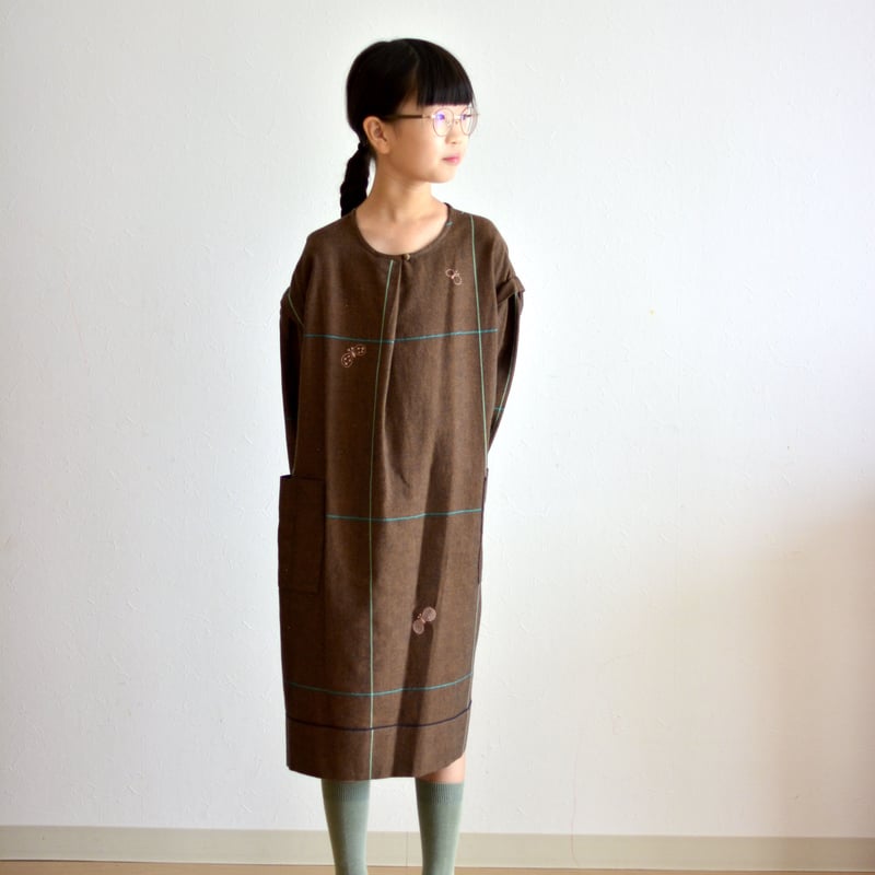 ミナペルホネン 21AW 】ZA3310P choucho “ワンピース” / brown...