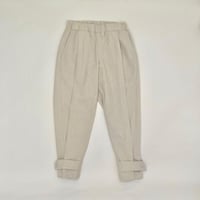 【 MOUN TEN. 22SS】polyester canapa hembelt pants  "パンツ” / sand / 1（Ladies F  )
