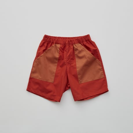 【 eLfinFolk 22SS 】Typwriter shorts（elf-221F38） “ショートパンツ”  / scarlet red / 140cm