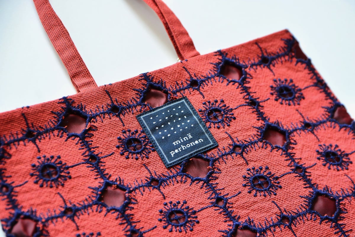 ミナペルホネン トート ミナペルホネン 19SS 】XS9442 toast bag ”anemone” / r