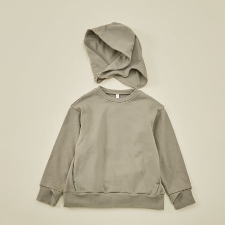 【 MOUN TEN. 21AW 】separate hoodie "パーカ" / グレージュ / 110-140cm