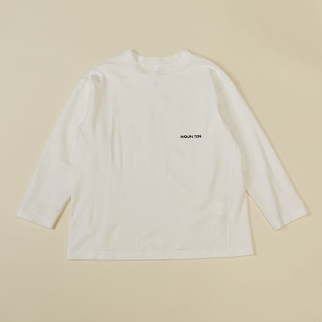 【 MOUN TEN. 21AW 】organic cotton  logoT "ロングTシャツ" / ホワイト / 1（Ladies F  )