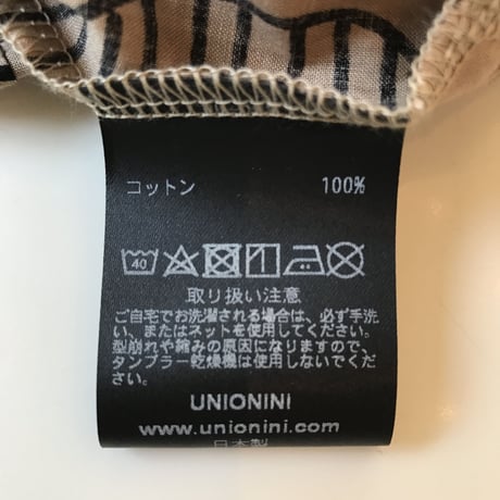 【 UNIONINI 2017SS 】 Blouse / Dots Beige / size Ladies