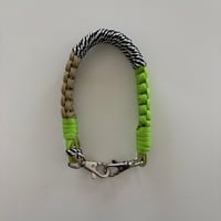 Paracode mobile strap mini (black shimashima・lime green・beige)