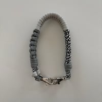 Paracode mobile strap mini (gray・light gray・black shimashima)