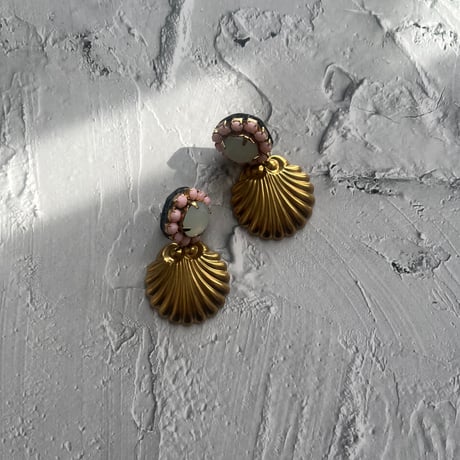 Brass×bijou pierce / earring F