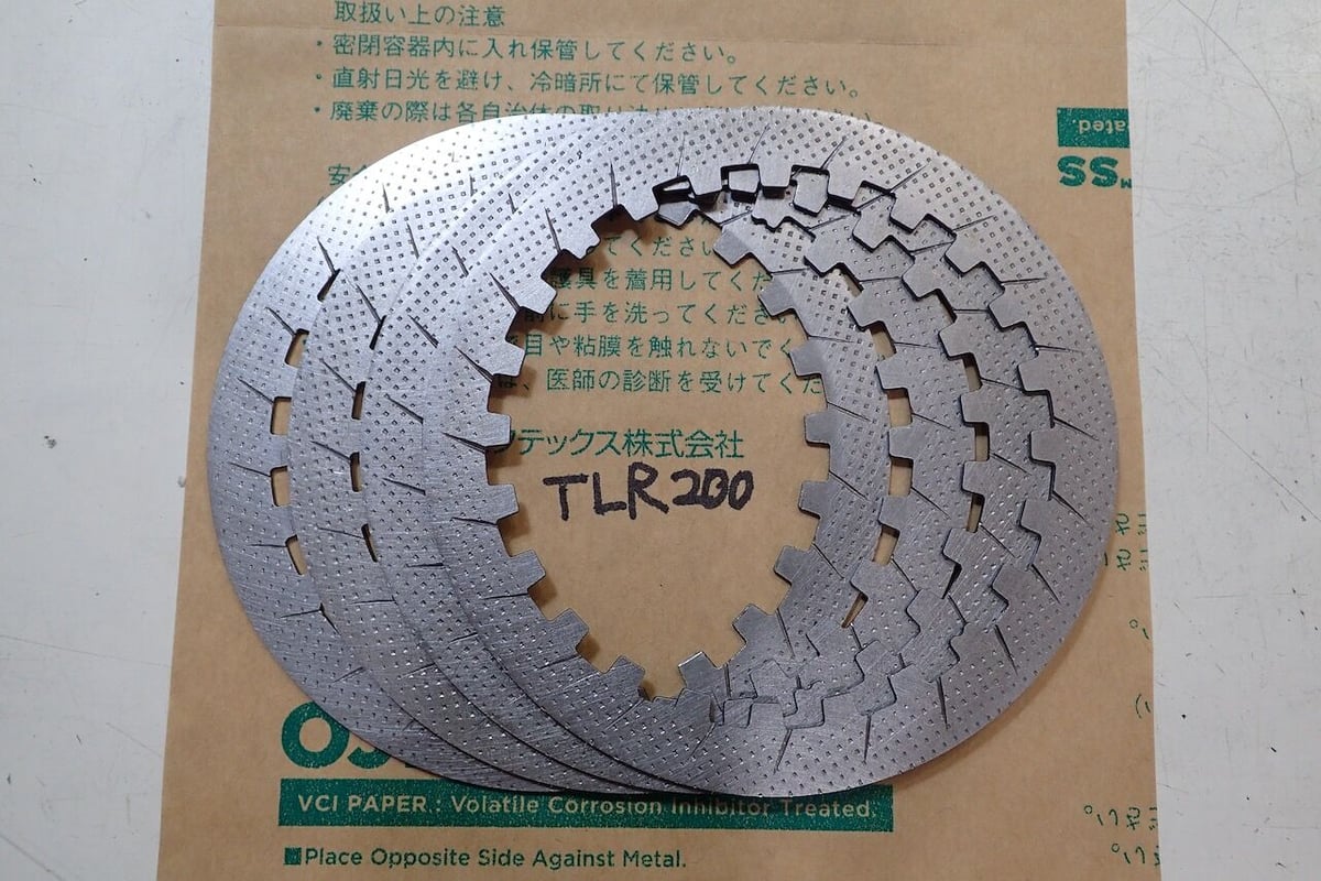 TLR200.TL125.等用 溝切り面出し加工済み クラッチプレートセット