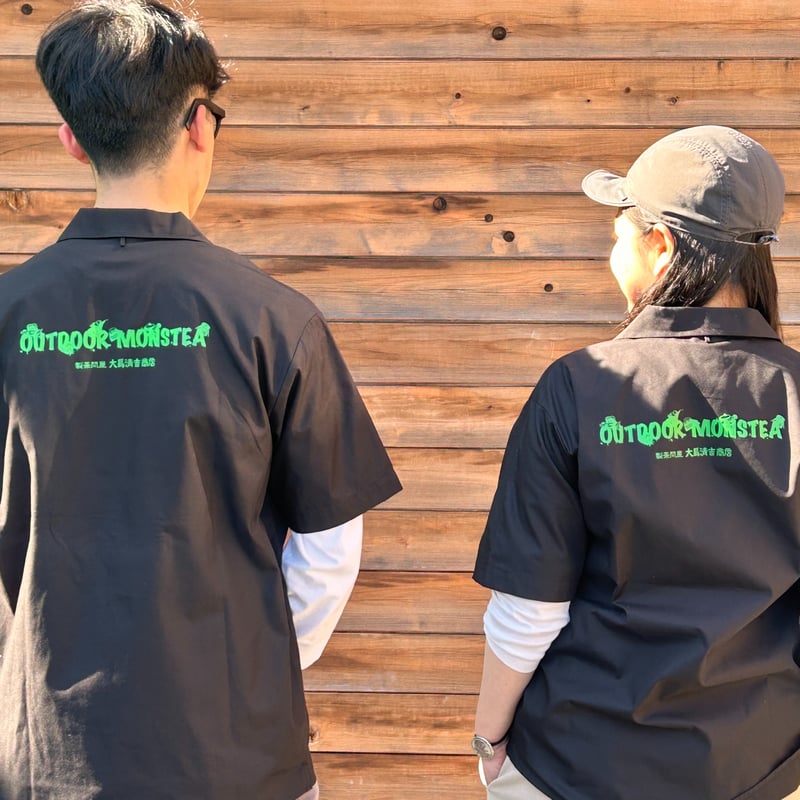 OUTDOORMONSTERブラック半袖シャツ | アウトドアモンスターTEABOY 製茶