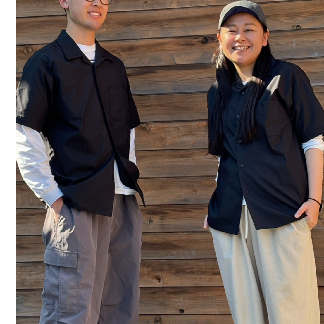 OUTDOORMONSTERブラック半袖シャツ | アウトドアモンスターTEABOY 製茶