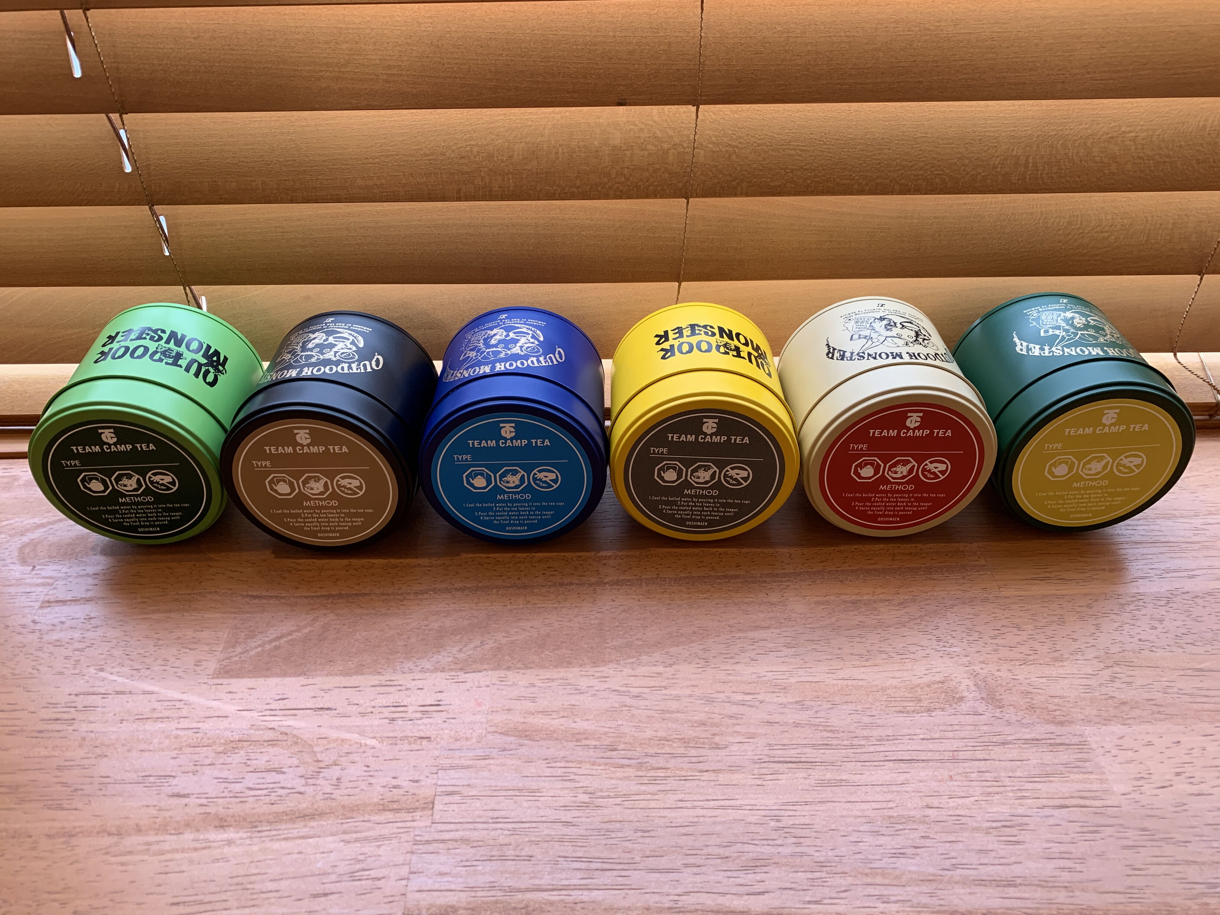 Teaboy 缶トップステッカー 6色セット | アウトドアモンスターTEABOY