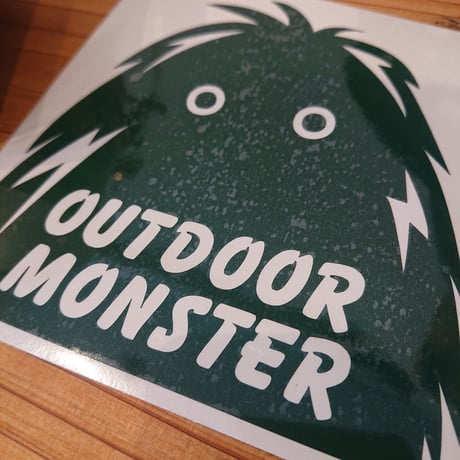 OUTDOORMONSTER 　FACE　カッティングステッカー　別注GREEN