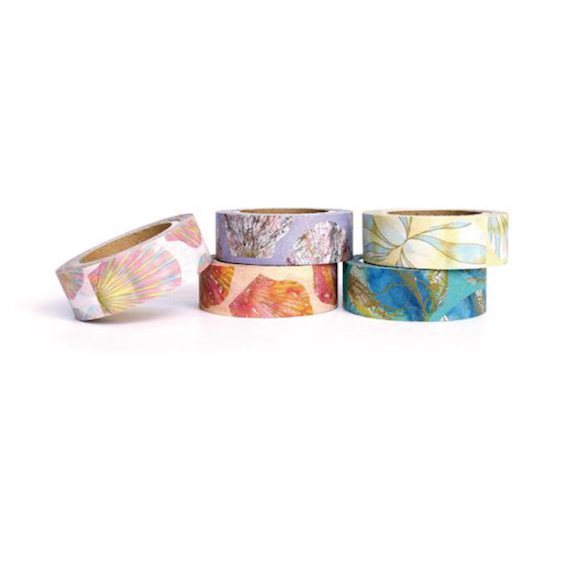 海外作家さんcream peach♡マスキングテープ♡マステ36点 シェル マスキングテープ（クリーム） | hiromiiuchi