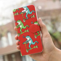 スマホケース　カエルコースター（レッド）