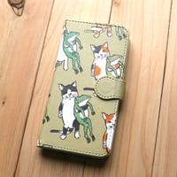 スマホケース　なかよしたち？（ベージュ）