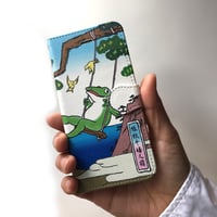 スマホケース　カエルブランコ（浮世絵風）