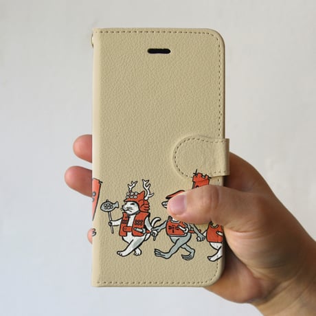 スマホケース　真田軍団（ベージュ）