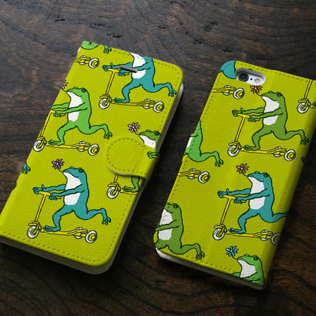 スマホケース　カエルコースター（あまがえる）