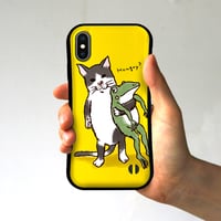 グリップiPhoneケース　なかよし？（イエロー）