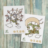 ステッカー　風神雷神　 2枚組