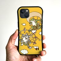 グリップiPhoneケース　風神雷神（ゴールド）