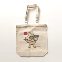 トートバッグ　シロクマのプレゼント（受注生産・送料無料）