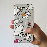スマホケース　ダッシュ（ライトグレー）
