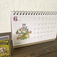 2026　猫とカエルの卓上カレンダー