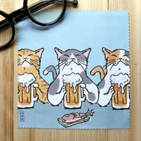 メガネふき　猫たちが乾杯　スマホクリーナー