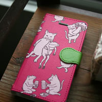 スマホケース　なかまたち（ピンク）