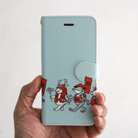 スマホケース　真田軍団（ブルーグレー）