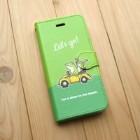 スマホケース　ドライブに行こう！（ライム）
