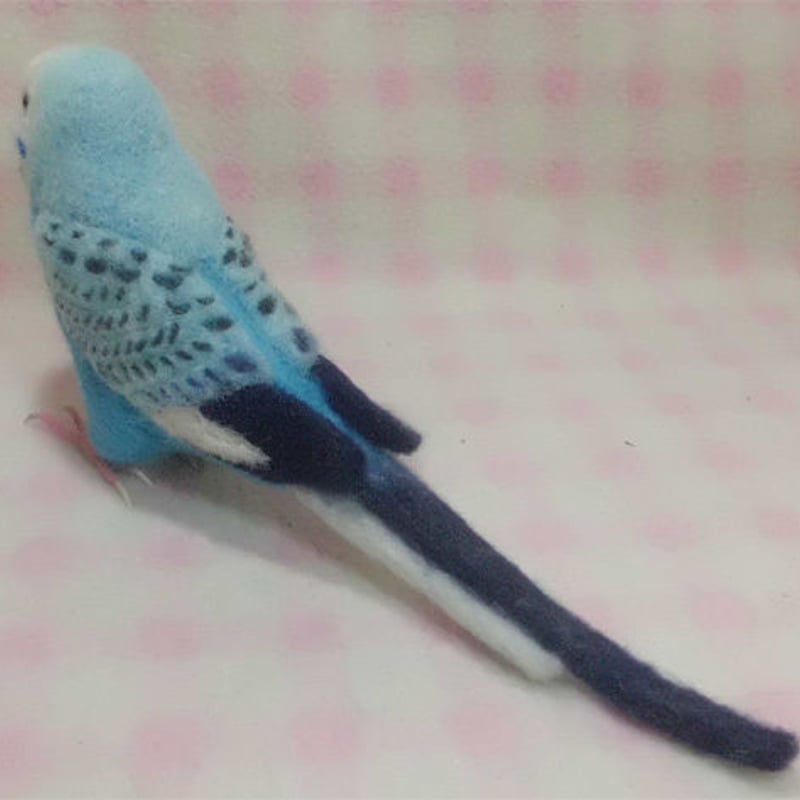 羊毛フェルト☆インコ達の飾り棚☆6羽 リアルサイズ♪ セキセイインコ レインボ－オパ－リンスカイブル