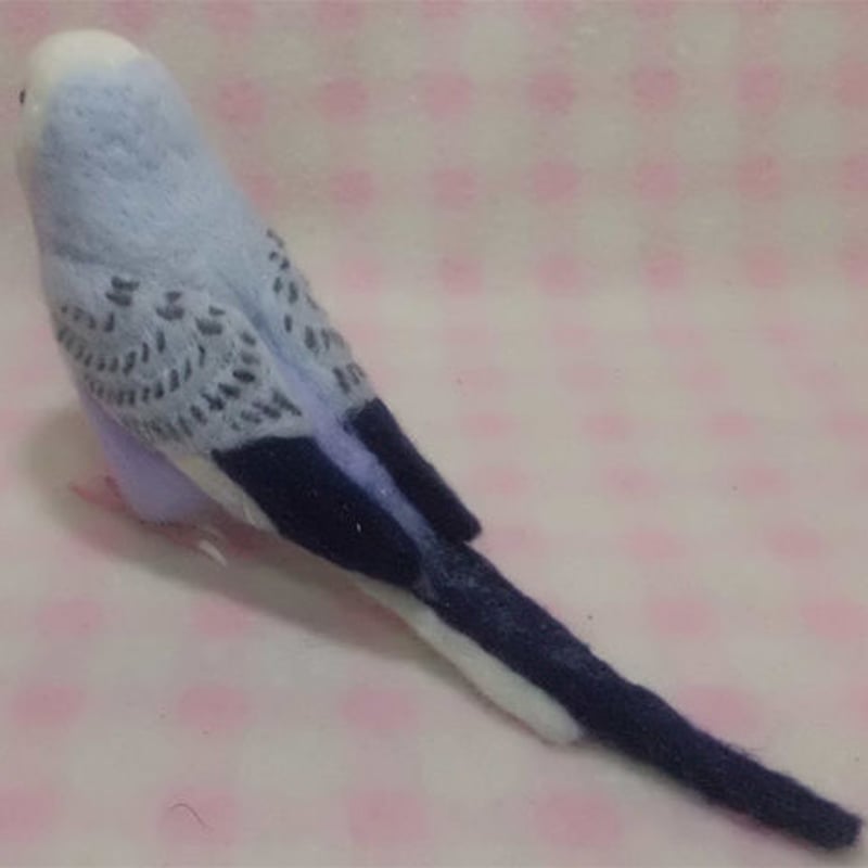 受注作成品】セキセイインコ パステルバイオレットオパ－リン