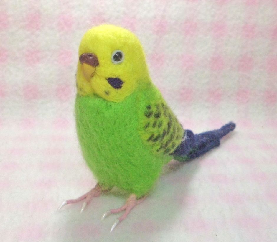 ビングオーグレンダール セキセイインコ グリーン 鳥 フィギュリン 1級品 LH original