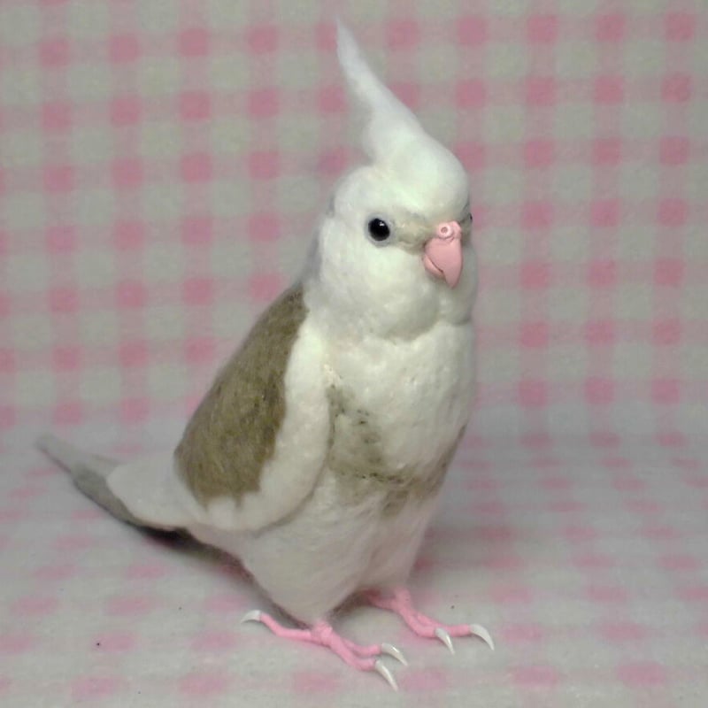 羊毛フェルト　オカメインコ オカメインコ ノーマル メス 羊毛フェルト Primary Color Craft