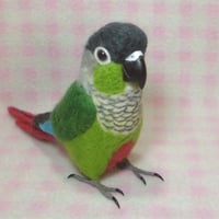 受注作成品】セキセイインコ オパ－リンスカイブル－ 羊毛フィギュア リアルサイズ♪...