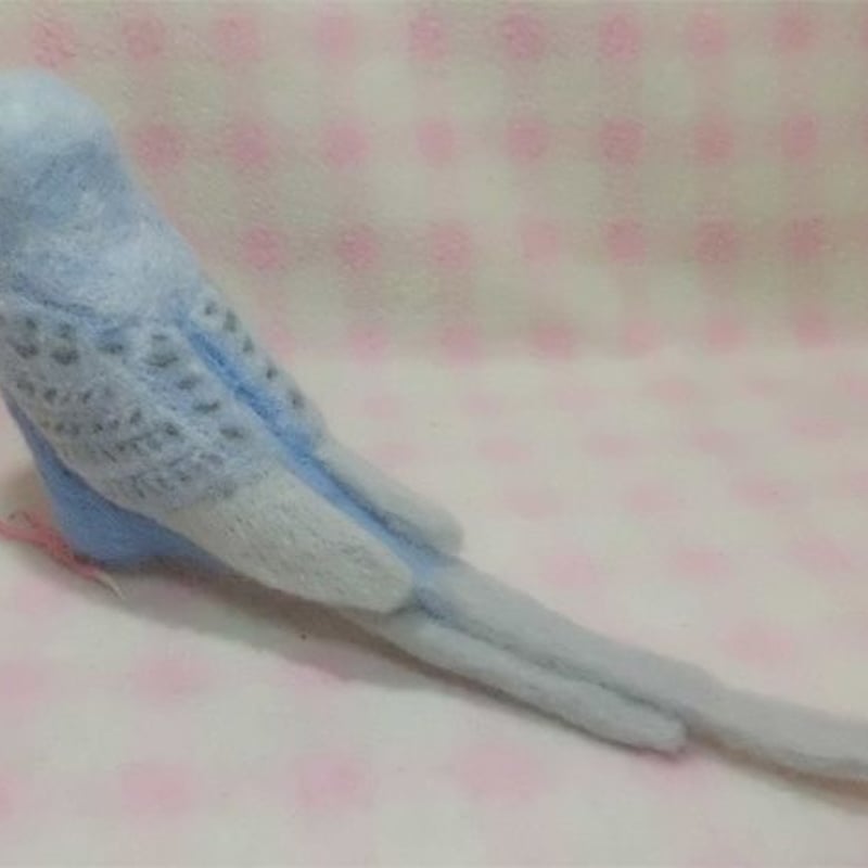 受注作成品】セキセイインコ レインボーライラック 羊毛フィギュア