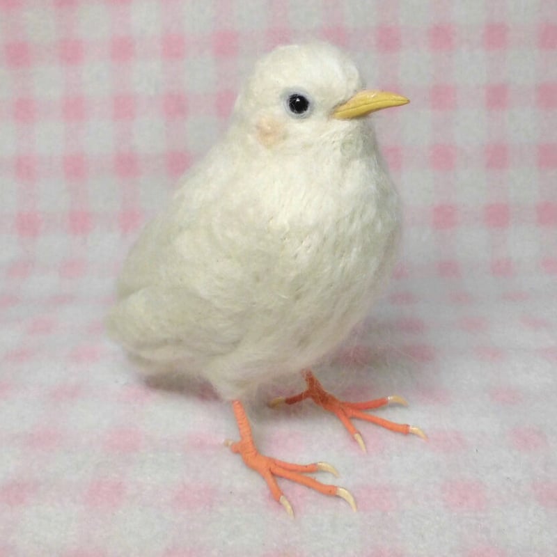 羊毛の小鳥：ライフサイズ（1/1サイズ）1羽：ヒメウズラ 「うちの子