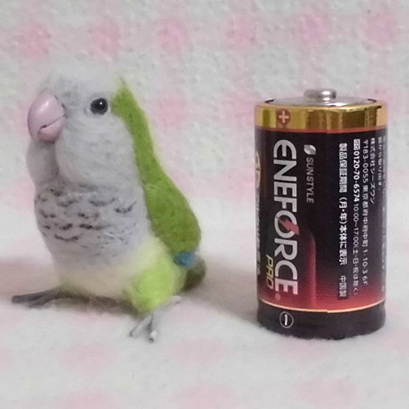 ミニミニサイズ 可愛い オキナインコ ノーマル グリーン 緑 羊毛