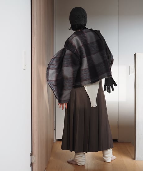 mohair arch arm jacket -check-