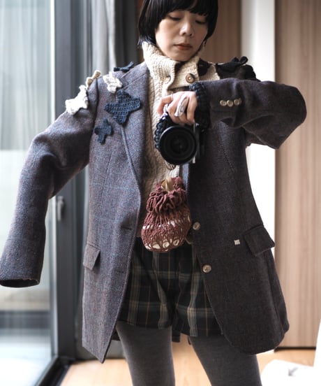 TOU appliqué gentle JK BROWN CHECK