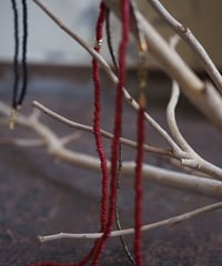 seeds double necklace - red-