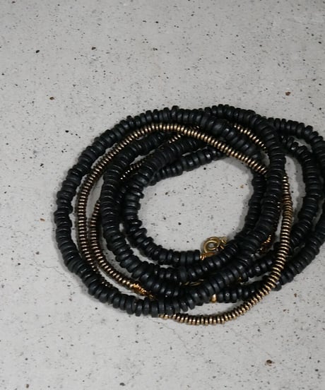 seeds double necklace MONO -black-
